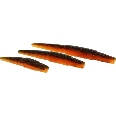 Image of Westin Ned Worm 7cm Black &amp; Chartreuse Soft plastic lure
