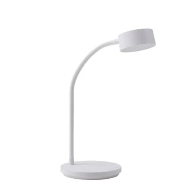 Image of Lindby LED Maori Table Lamp Dimmable Modern Style for Office, White, Opal, Metal