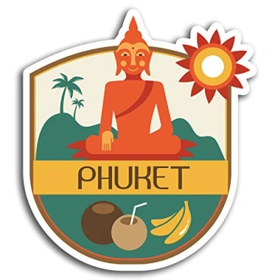Image of 2 x 10cm Phuket Thailand Travel Vinyl Stickers Sticker Laptop Luggage #19533 (10cm Tall)