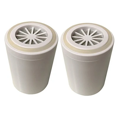 Image of 2 x Replacement Shower KDF Water Filter Cartridges for White and Chrome Filters