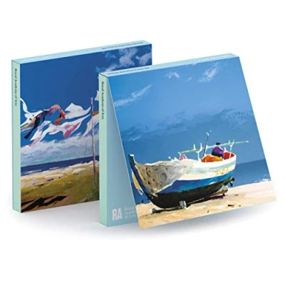Image of Royal Academy Donald Hamilton Fraser Fishing Boat and Seascape Set of 6 Art Greeting Cards (15 x 15 cm)