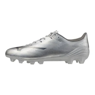 Image of Mizuno Mens Alpha II Firm Ground Football Boots Adults Rugby Glx Silver/Gold 10 UK