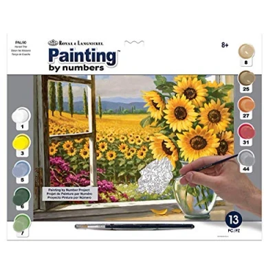 Image of Royal &amp; Langnickel Harvest Time Painting By Numbers Adults Kits DIY Paint Activity Kit