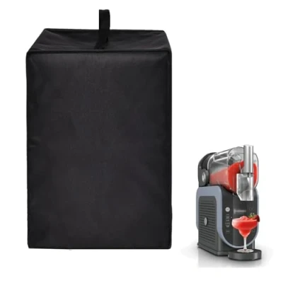 Image of Slushie Machine Cover for Ninja Frozen Drink Maker,Waterproof Dustproof Nylon Lid Professional Maker FS301/Ninja SLUSHi FS301C (Black)