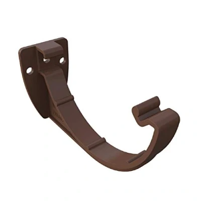 Image of 4 x Brown Half Round Fascia Gutter Brackets, Freeflow 112mm Rain Water Systems