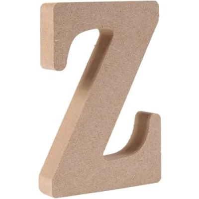 Image of Wooden MDF Letter Z Size 13cm Tall Free Standing Letters for Arts &amp; Crafts Personalized Name Decor