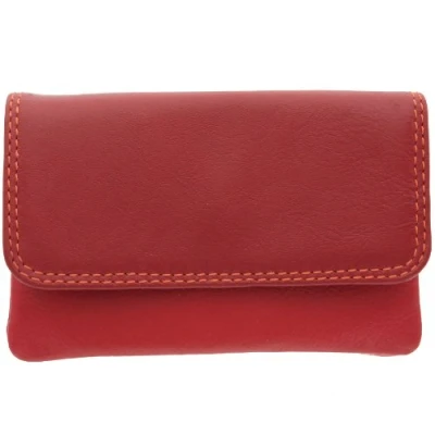 Image of Visconti Leather Rainbow Collection TAHITI Purse RB99 Red Multi