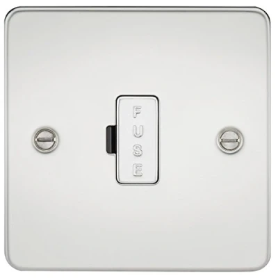 Image of KnightsBridge Flat Plate 13A fused spur unit polished chrome