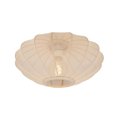 Image of Lucide CORINA Flush ceiling light 40 cm 1xE27 Cream
