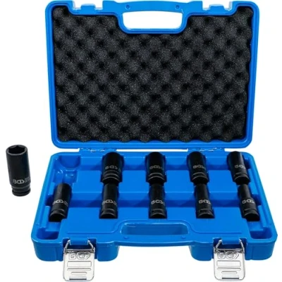 Image of BGS 5206 Impact Socket Set, Hexagon, deep 12.5 mm (1/2&quot;) Drive 10 24 pcs.