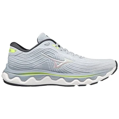Image of Mizuno Women&#039;s Wave Horizon 6 (W) Running Shoes, Heather White Neolime, 7.5 UK