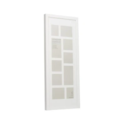 Image of 84 x 34cm White Effect 10 Aperture Mount Picture Photo Frame