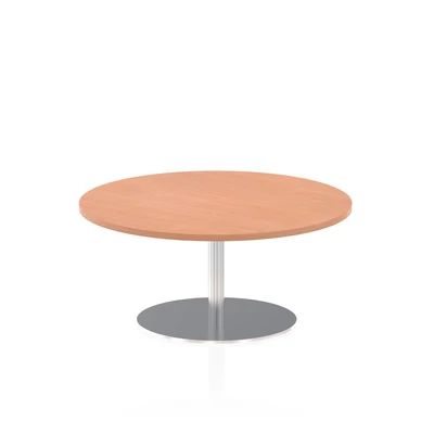 Image of Italia 1000mm Poseur Round Table Beech Top 475mm High Leg