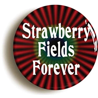 Image of Ozorath STRAWBERRY FIELDS FOREVER SIXTIES HIPPIE BADGE BUTTON PIN (Size is 1inch/25mm Diameter)