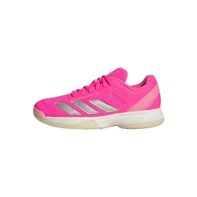 Image of adidas Performance Courtflash Unisex Multicourt tennis shoes lucid pink/silvercoloured/bliss pink for kids, Size: 3.5