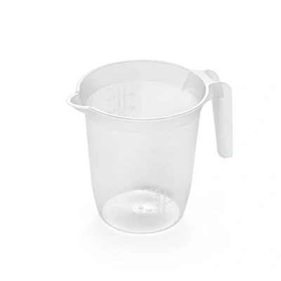 Image of Addis Plastic 1 litre Measuring &amp; Mixing Jug with handle, Clear