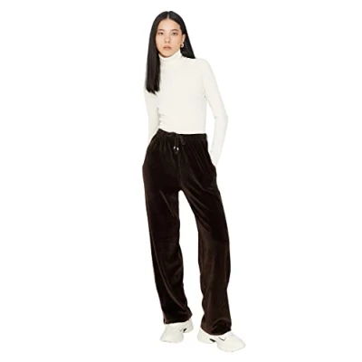 Image of Trendyol Women&#039;s Herren Mittlerer Bund Jogginghose Sweatpants, Brown, M