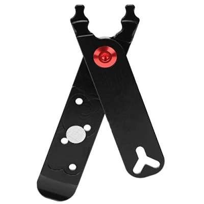 Image of CHICIRIS Master Link Pliers, Bicycle Cassette ZTTO 4‑In‑1 Chain Pliers Plier Valve Tool (black)
