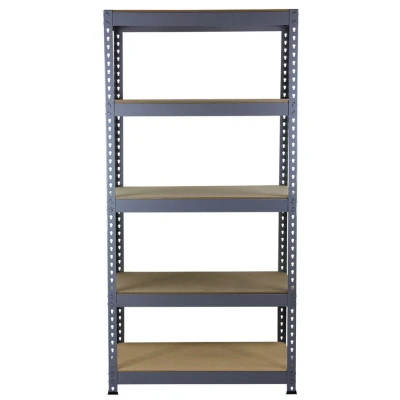 Image of Garage Shelving Storage 5 Tier Heavy Duty Racking 200kg/shelf, Q Rax Grey 90cm x 182.5cm 50cm