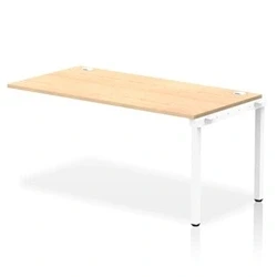 Image of Impulse Bench Single Row Ext Kit 1600 White Frame Desk Maple