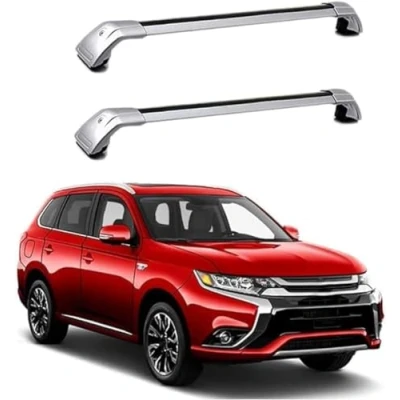 Image of JUNYEW (1 pair) Aluminum Roof Rack Cross Bar for Mitsubishi Outlander PHEV 2013 2016 2017 2018 2019 2020 Bars,O