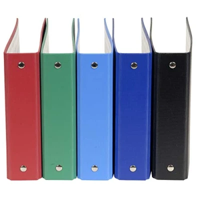 Image of Exacompta Ref. 51050E Rigid PP binder for index cards 2 round rings, diameter 25 mm Spine 40 External dimensions: 14 x 18 cm 5 random colors