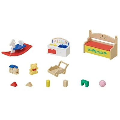 Image of Sylvanian Families 5709 Baby&#039;s Toy Box Snow Rabbit &amp; Panda Babies Dollhouse Playsets