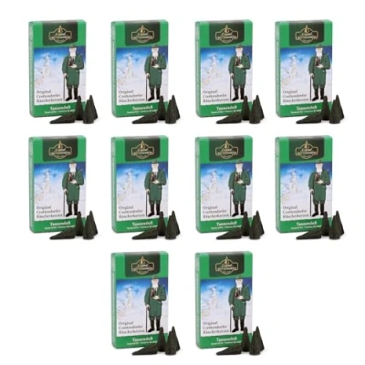 Image of Original Crottendorfer Räucherkerzen Fir Scent Incense Cones Pack of 10x24 Ore mountains in Germany