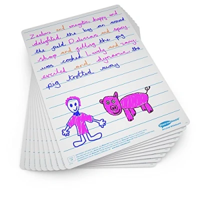 Image of Show Me A4 Lined Drywipe Boards 10 Pieces