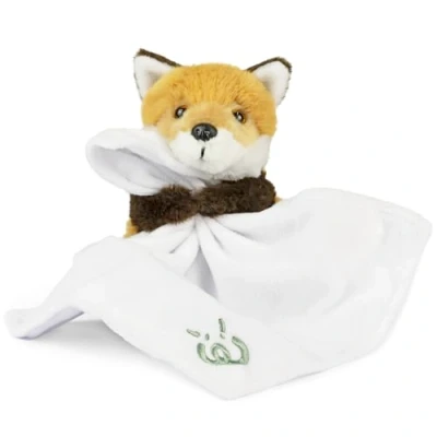 Image of Living Nature Baby Fox Stuffed Animal Plush Toy Includes Blanket Fluffy And Cuddly Woodland Soft Gift for Newborns Babies Naturli Eco Friendly, Orange