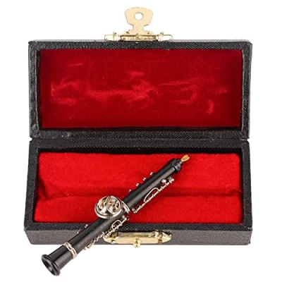 Image of Oboe Pin Miniature Lapel Musical Instrument Fashion Brooch with Case Women&#039;s Mini Clothing Vintage Shape Design for Gifts Valentine&#039;s Day Birthday