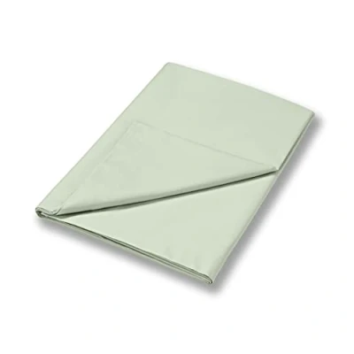 Image of Bianca 400Tc Cotton Sateen Super King Flat Sheet Green