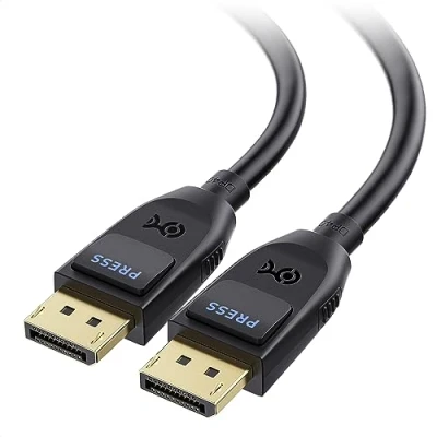 Image of Cable Matters [VESA Certified] DisplayPort 2.1 2m, Support 40Gbps DP40 8K 120Hz, 4K 144Hz in Black with FreeSync, G SYNC and HDR for Gaming Monitor, PC, RTX 4080/4090, RX 7900 More
