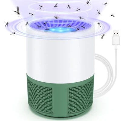 Image of Fly Killer, Mosquito Killer Lamp Electric Zapper Trap, USB Fruit UV Catcher 360 Bug Zapper, Quiet Safe Insect Outdoor Indoor for Home Use, Bedroom, Kitchen, Office