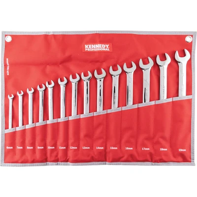 Image of Kennedy 6 19mm Professional Combination Spanner Set 14 Piece