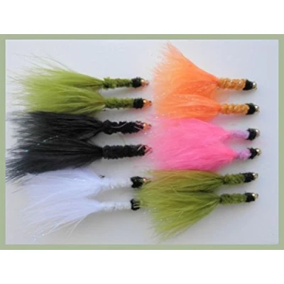Image of Tadpole Lures, Trout Flies, 12 Pack Mixed Colours Size 10, For Fly Fishing