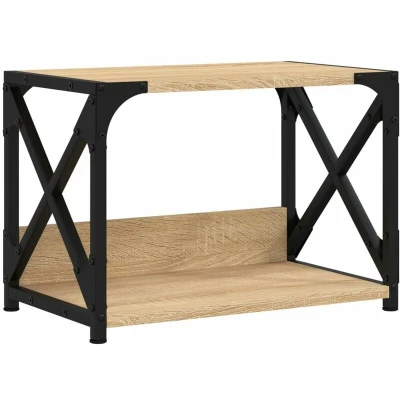 Image of vidaXL Printer Stand 2 Tier Sonoma Oak 44x26x31.5 cm Engineered Wood