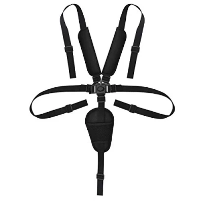 Image of Jinlaili Universal 5 Point Harness Straps, Adjustable Baby Safety Strap Belt with Shoulder Pads and Guarding Pad, Straps for High Chair/Pushchair/Stroller/Pram/Buggy (Black)