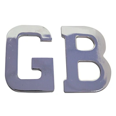 Image of Mountney GB1SS Self Adhesive Stainless Steel GB Letters Blister Packed
