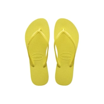 Image of Havaianas &#039;s Slim Flip Flop, Yellow Pixel, 1/2 UK