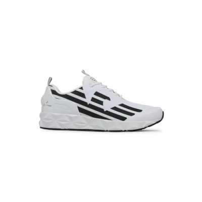 Image of EA7 Emporio Armani Ultimate Kombat Unisex Trainers, Size: 9, White/black Synthetics/textile
