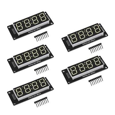 Image of DONGKER 5Pcs TM1637 0.56&quot; White Display Digital Tube, 4 Digit 7 Segment LED Tube Control Module with Clock