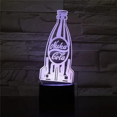 Image of Wolostore LED Video Game Lamp Nuka Cola Color Changing USB Night Light and Decoration Help Sleep Gift