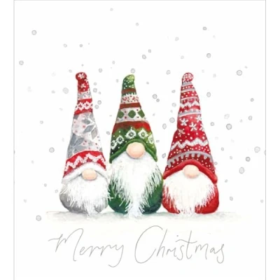 Image of Woodmansterne Christmas Cards Gonks Pack of 5 Charity UK Made Xmas