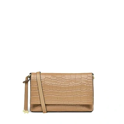 Image of RADLEY London Lexington Small Leather Flapover Cross Body Handbag in Biscuit