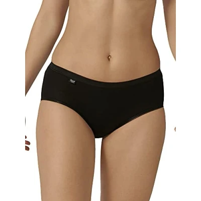 Image of 3 Pack Black Basic Midi Briefs Ladies 10 Sloggi