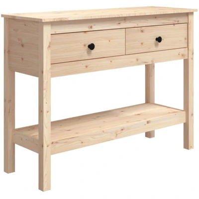 Image of vidaXL Console Table 100x35x75 cm Solid Wood Pine