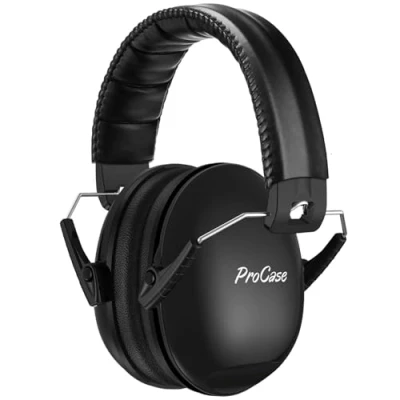 Image of ProCase Ear Defenders Children, SNR 27dB Noise Cancelling Headphones for Kids Toddler, Autism, Hearing Protection Airplane Concert Fireworks Black