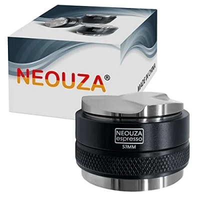 Image of NEOUZA 53mm Coffee Distributor &amp; Tamper 2 in 1,Dual Head Leveler Fits for 54mm Breville Portafilter, Adjustable Depth Professional Espresso Hand Tampers