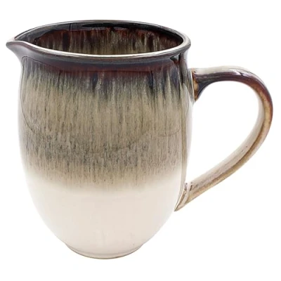 Image of Lesser &amp; Pavey Reactive Glaze Milk Jug Jugs Perfect for Milk, Creamer, Gravy or Custard Cream Home, Office Events Elements